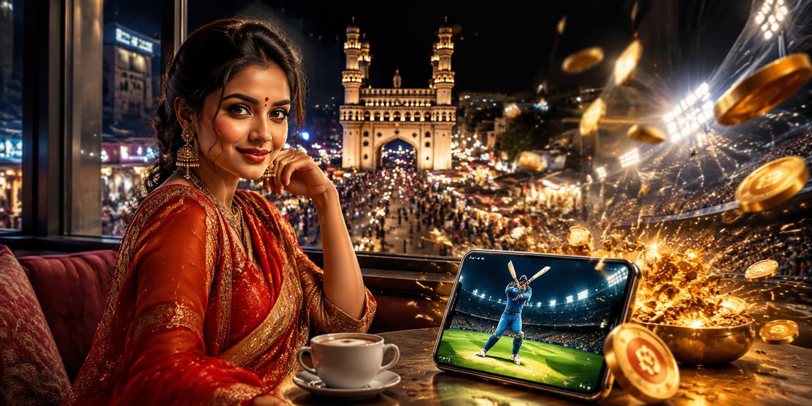 Cricket fans watching live betting screens near Charminar in Hyderabad